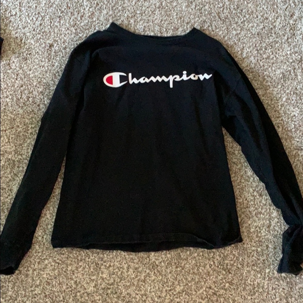 Black Champion Long Sleeve T-shirt
